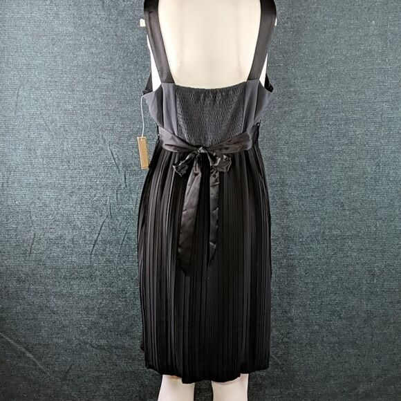 Jonathan Martin Dress Satin & Sequin Cocktail Little Black Dress - Picture 5 of 8